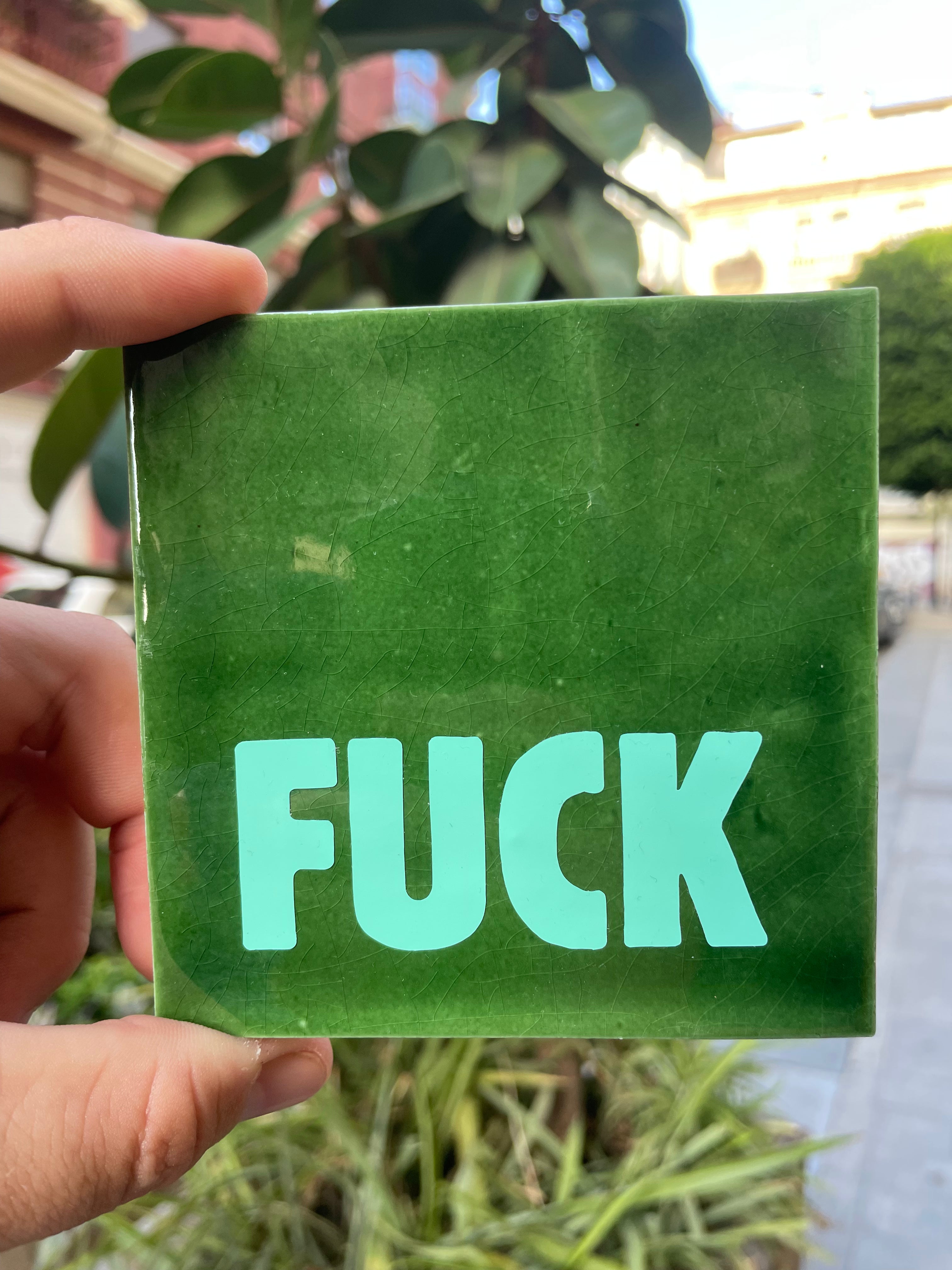 Azulejo Artesanal - Fuck