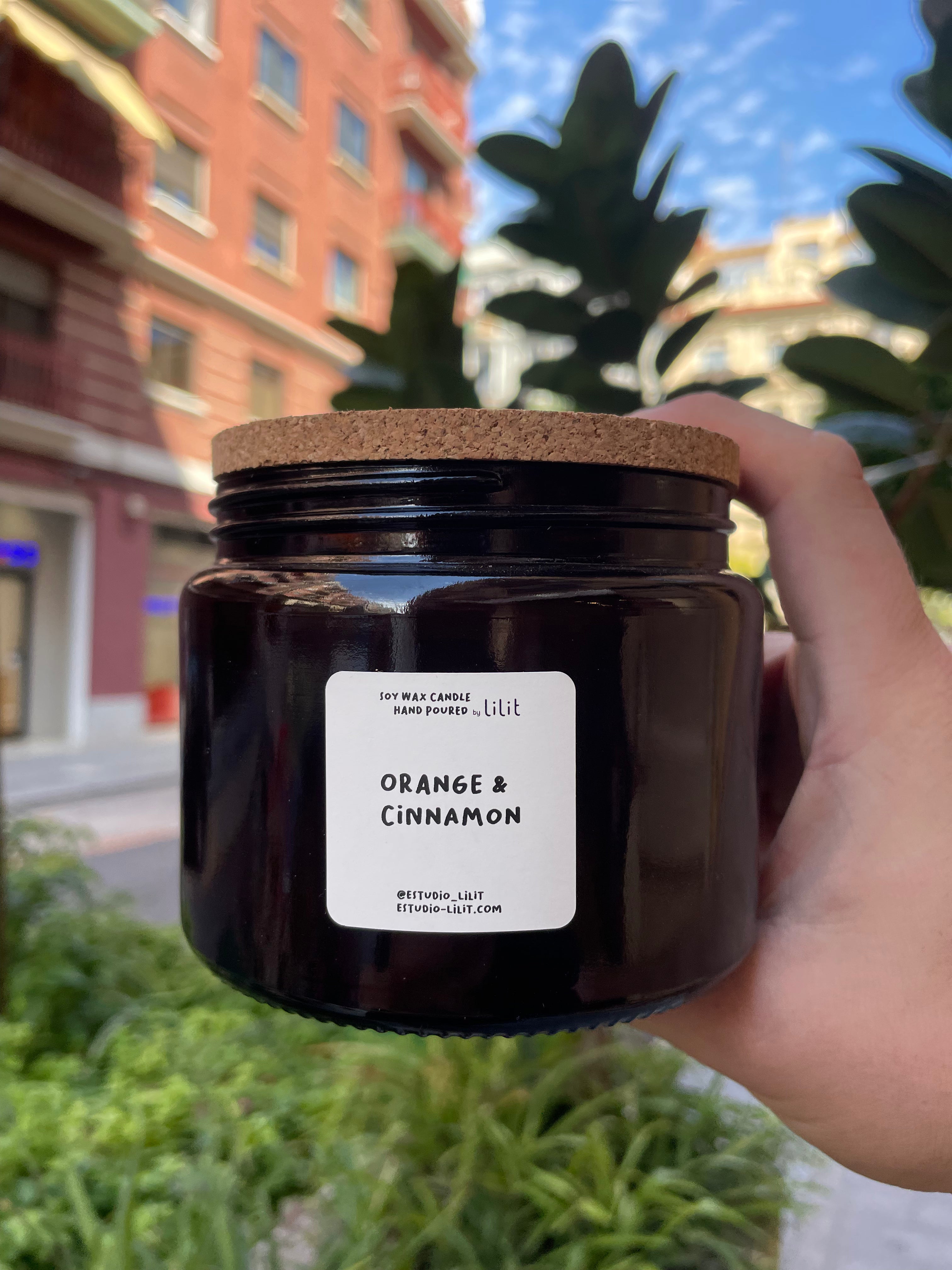 Vela de Soja Naranja y Canela 500ml - 80h