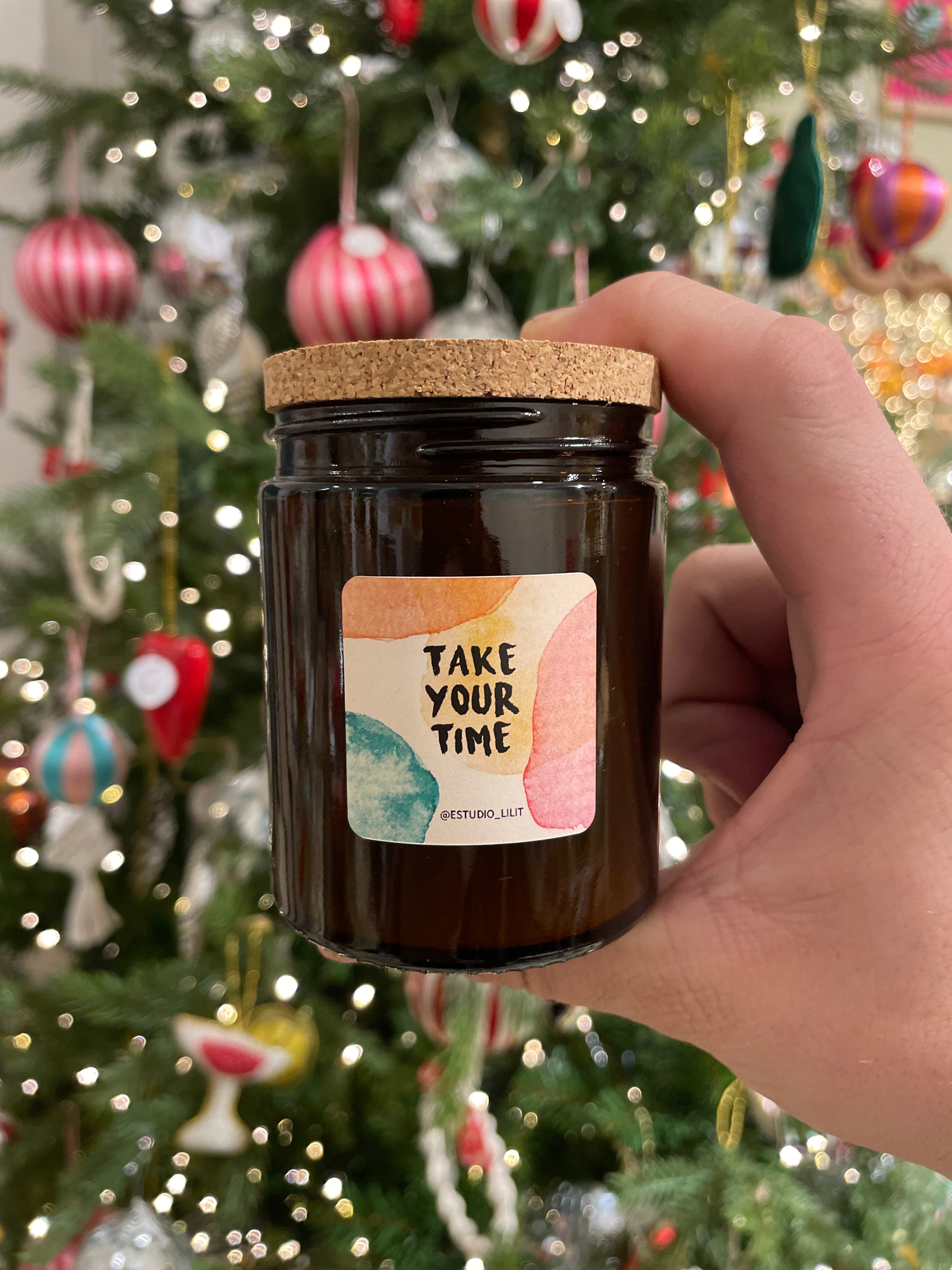 Vela de soja Tómate tu tiempo (Navidad) 180 ml - 40 h