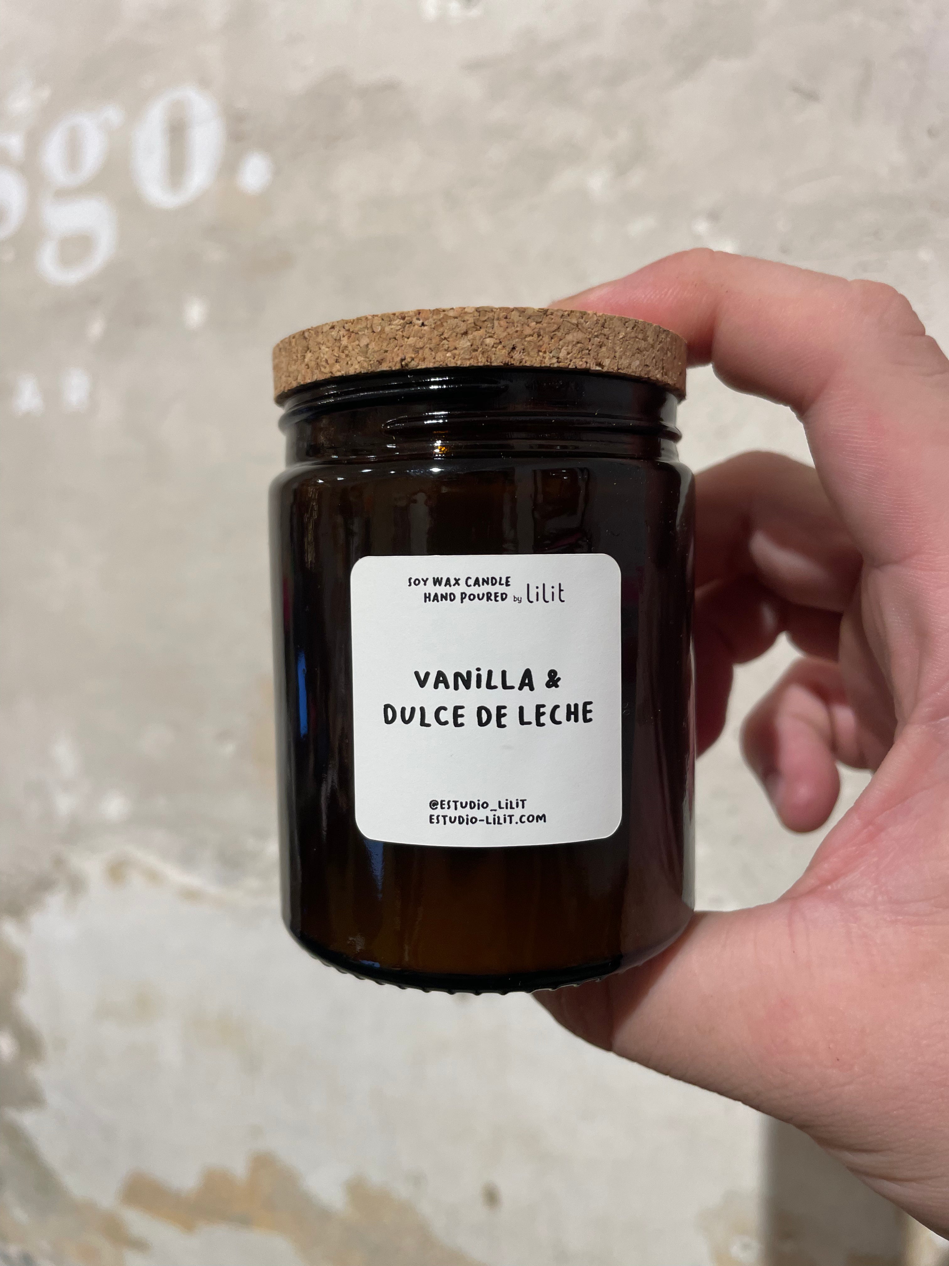 Vela de Soja Vainilla y Dulce de Leche 180ml - 40h