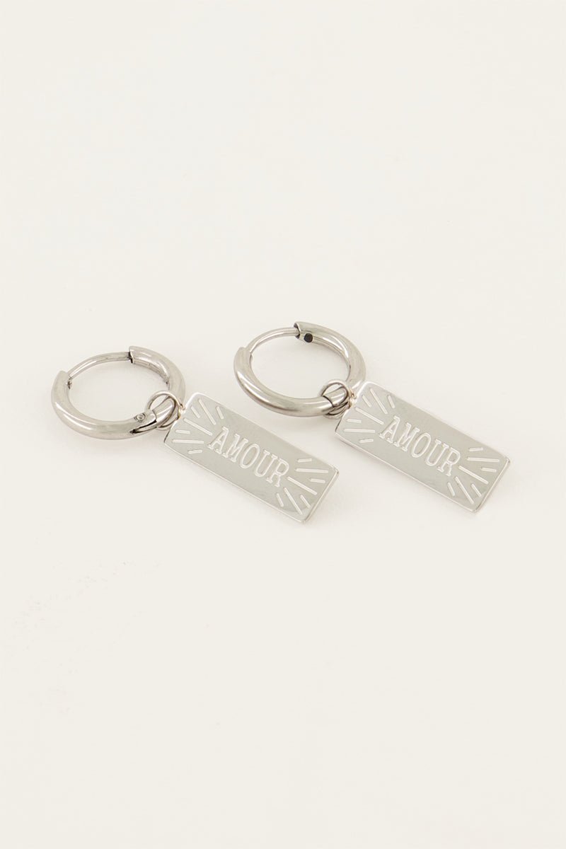 Amour Charm Earrings – Stainless Steel - Musgo Bazar