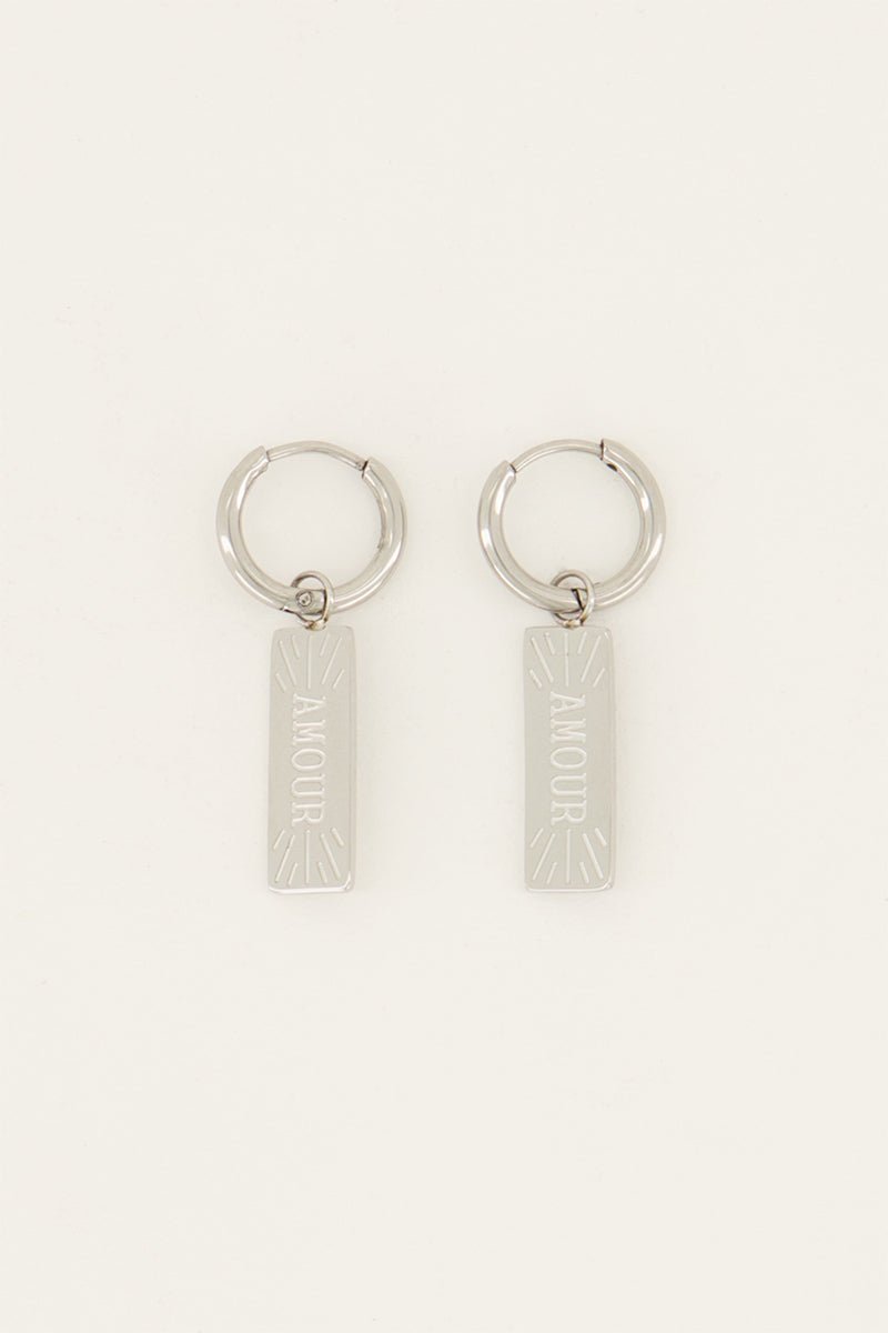 Amour Charm Earrings – Stainless Steel - Musgo Bazar