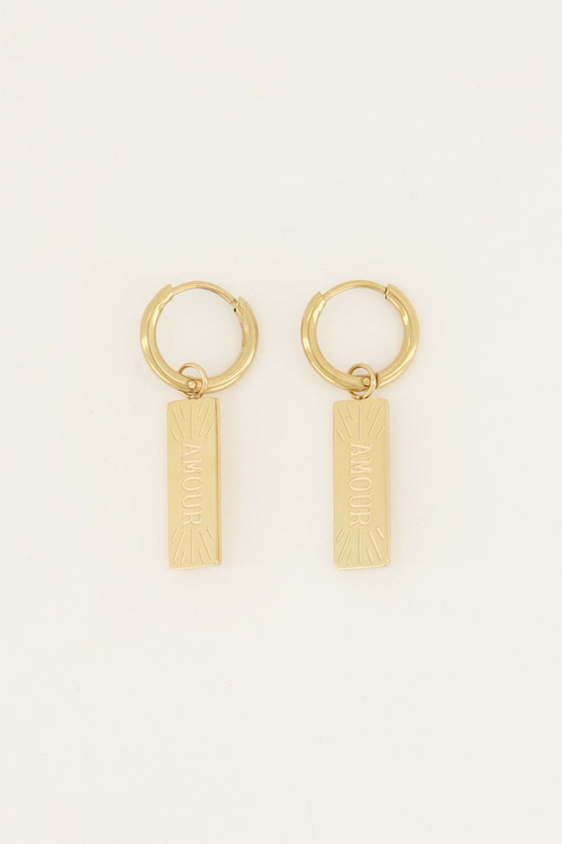 Amour Charm Earrings – Stainless Steel - Musgo Bazar