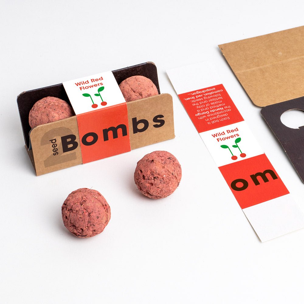 Bombas - Biodiversity Bombs - Flores Silvestres Rojas - Wild Red Flowers - Musgo Bazar
