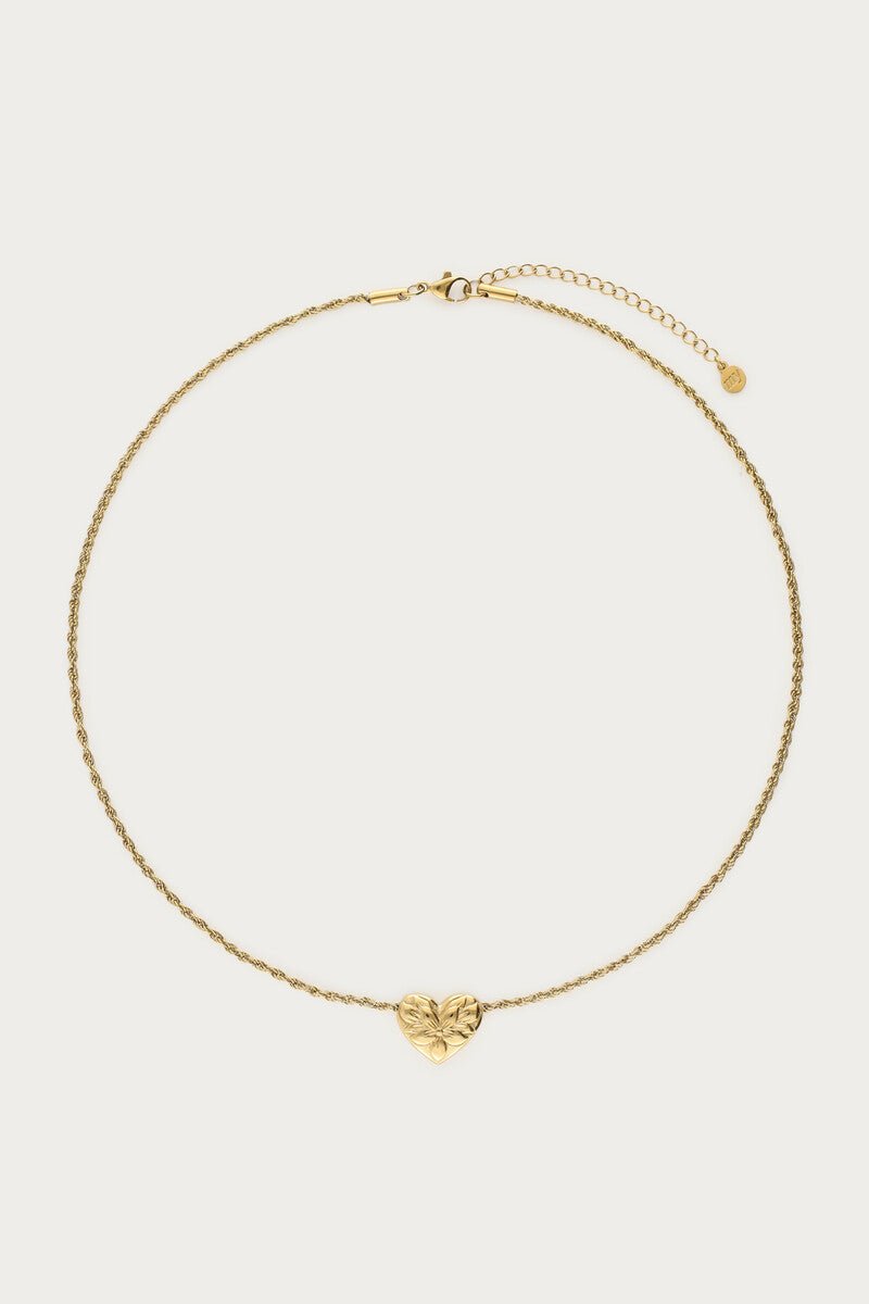 Botanical Flower Heart Pendant Necklace – My Jewellery - Musgo Bazar