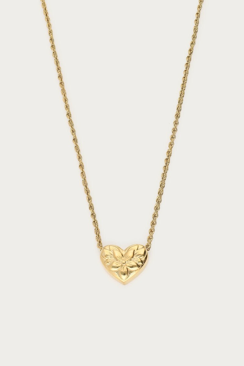 Botanical Flower Heart Pendant Necklace – My Jewellery - Musgo Bazar