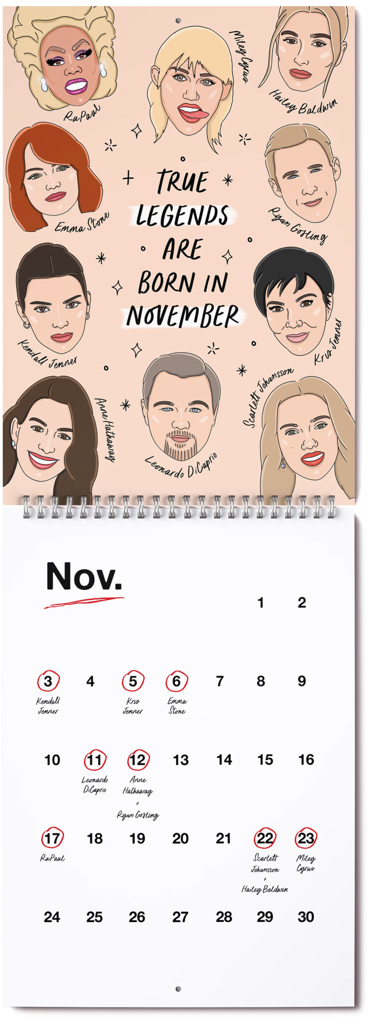 Calendar - The True Legends - Musgo Bazar