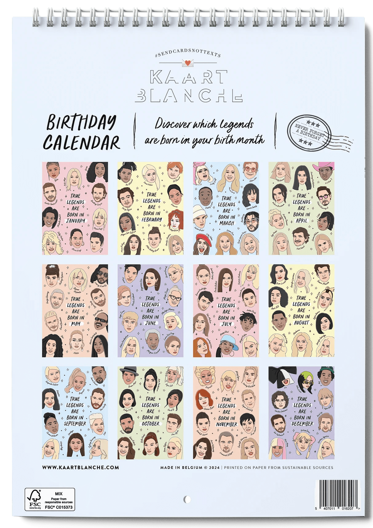 Calendar - The True Legends - Musgo Bazar