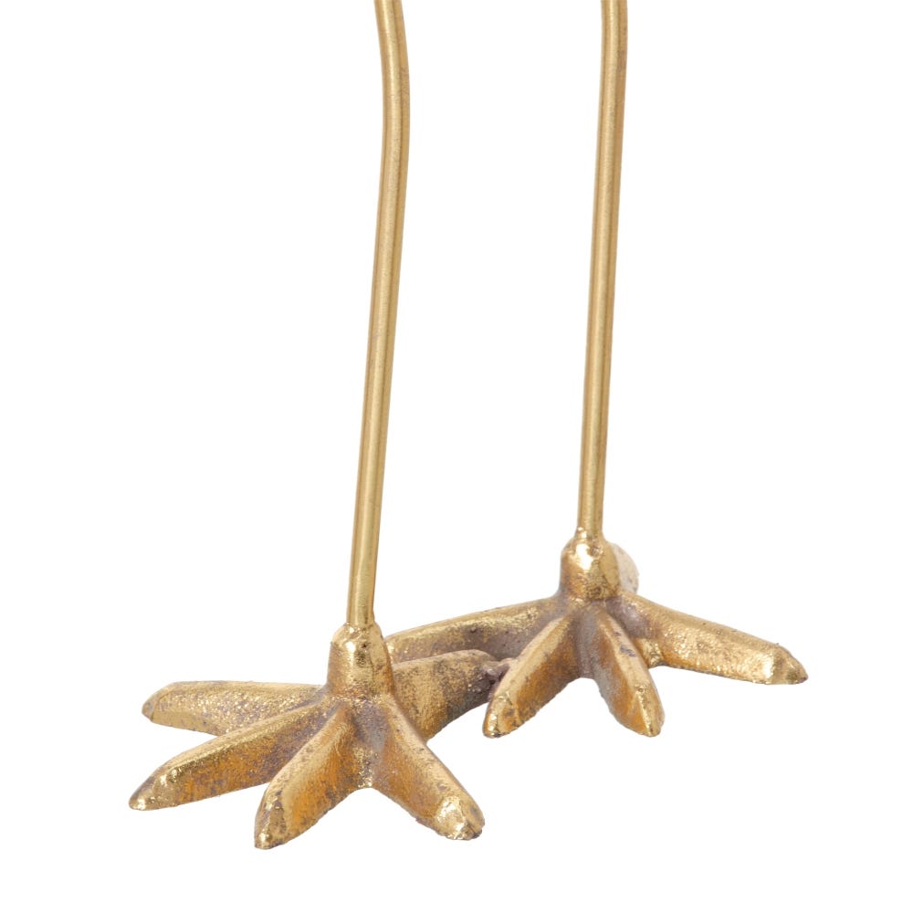 CANDLE HOLDER STAND DUCK FEET GOLD METAL 25,50 X 20 X 68,50 CM - Musgo Bazar