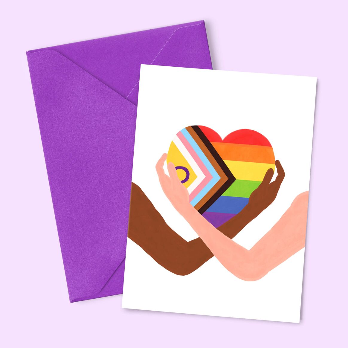 Card "Rainbow Heart" - Musgo Bazar
