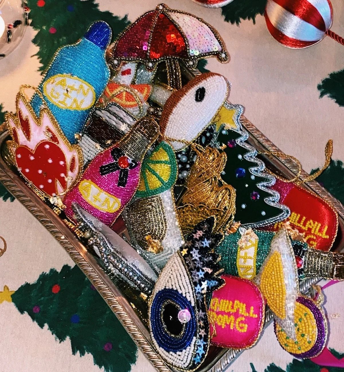 Christmas Ornament Anna+Nina - Champagne - Musgo Bazar