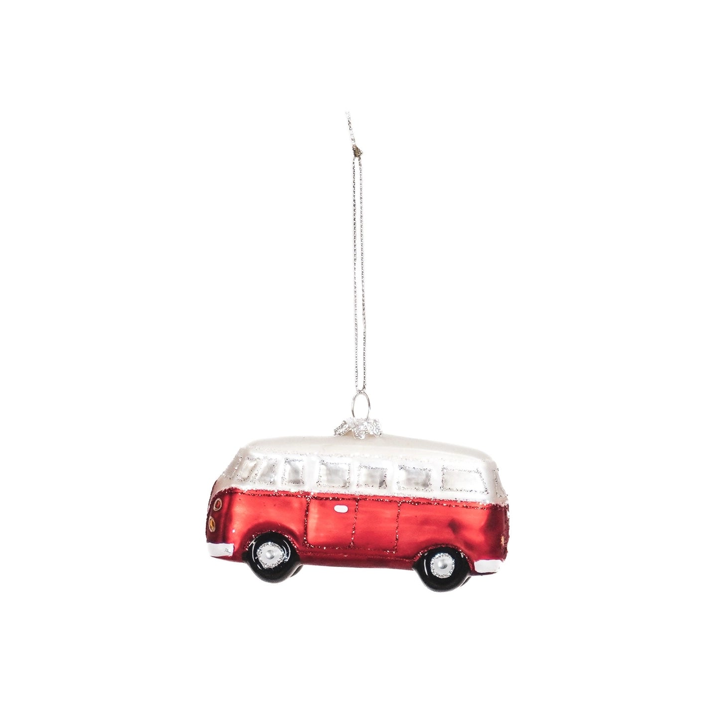 Christmas Ornament - Red Bus - Musgo Bazar