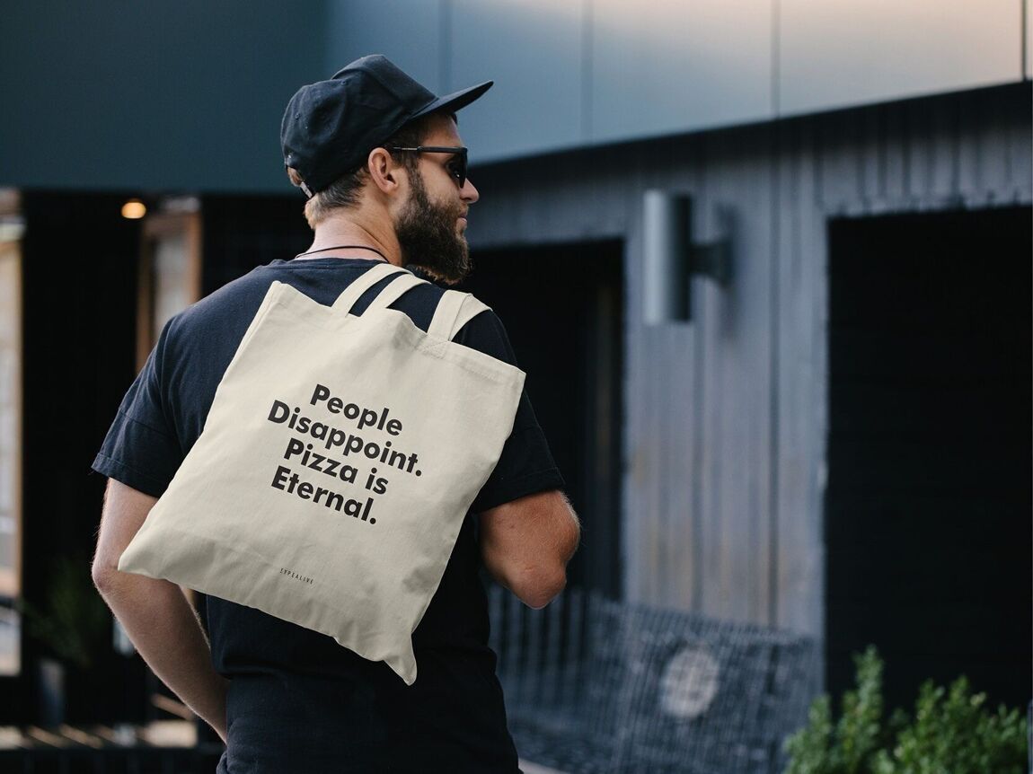 Cotton Bag - Pizza is Eternal - Musgo Bazar