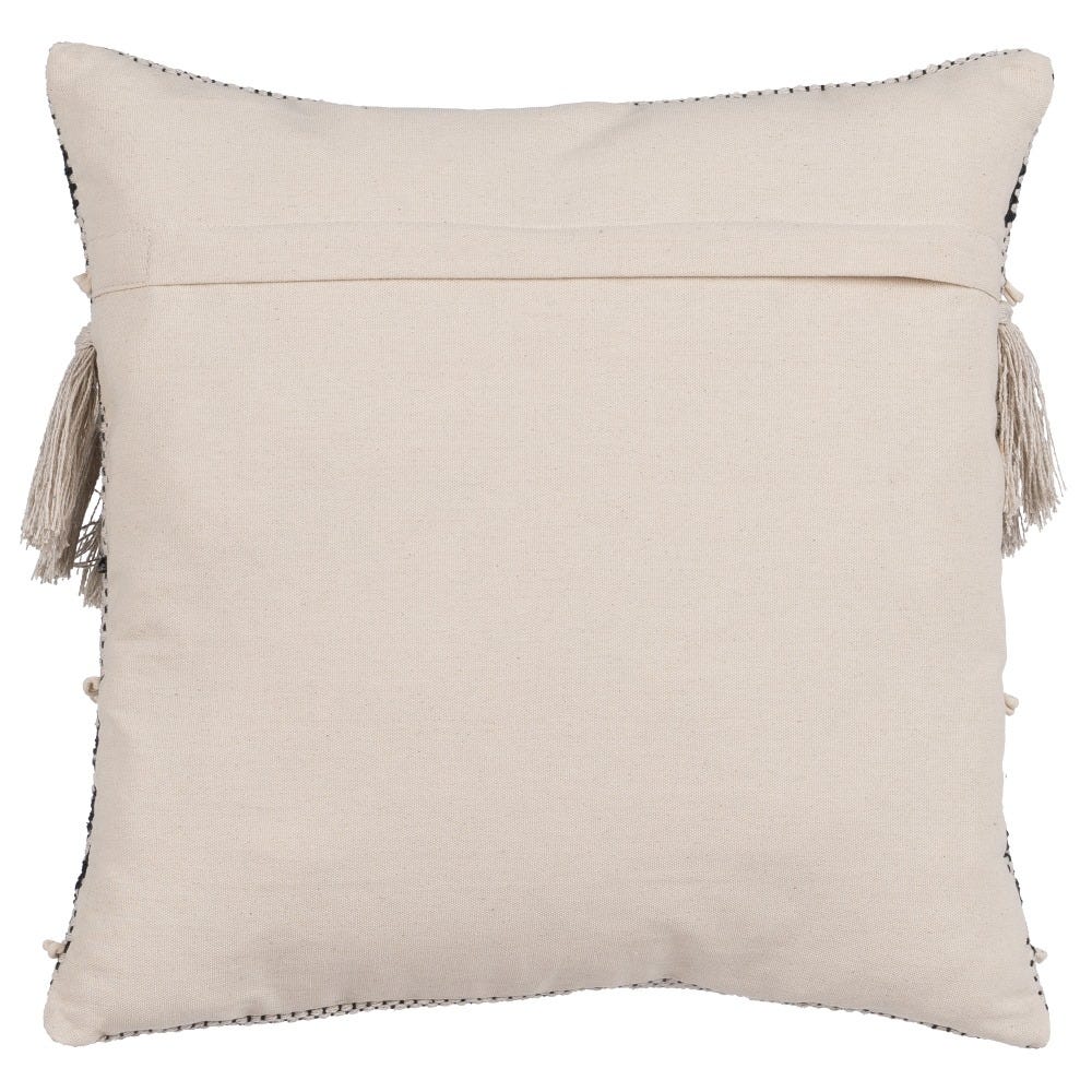 CUSHION BEIGE - BLACK COTTON DECORATION 45 X 45 CM - Musgo Bazar