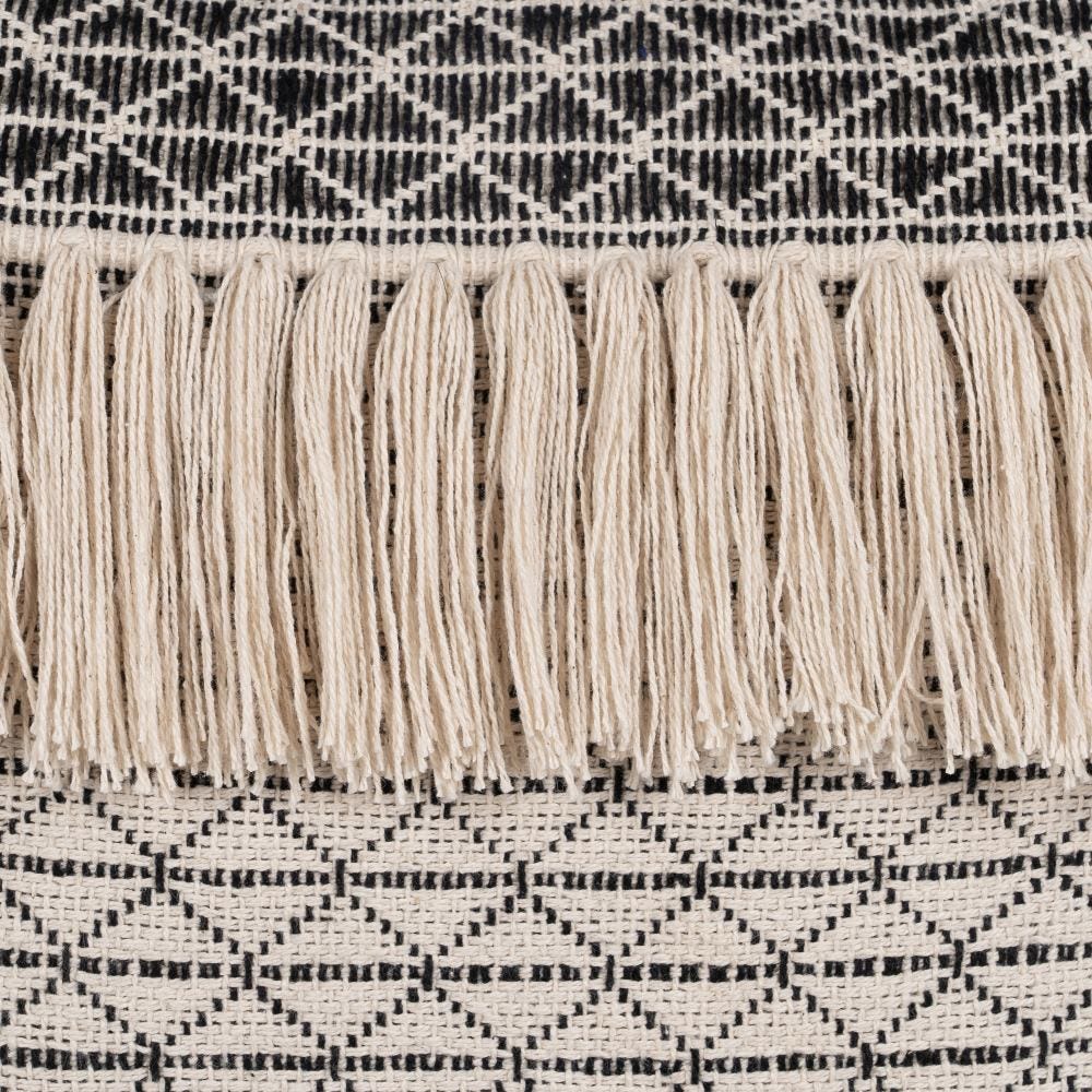 CUSHION BEIGE - BLACK COTTON DECORATION 45 X 45 CM Model 2 - Musgo Bazar