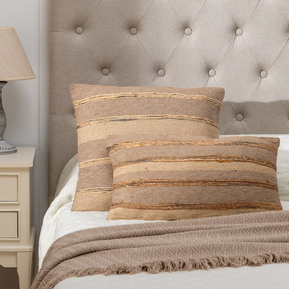 CUSHION BEIGE JUTE DECORATION 45 X 45 CM Model 2 - Musgo Bazar