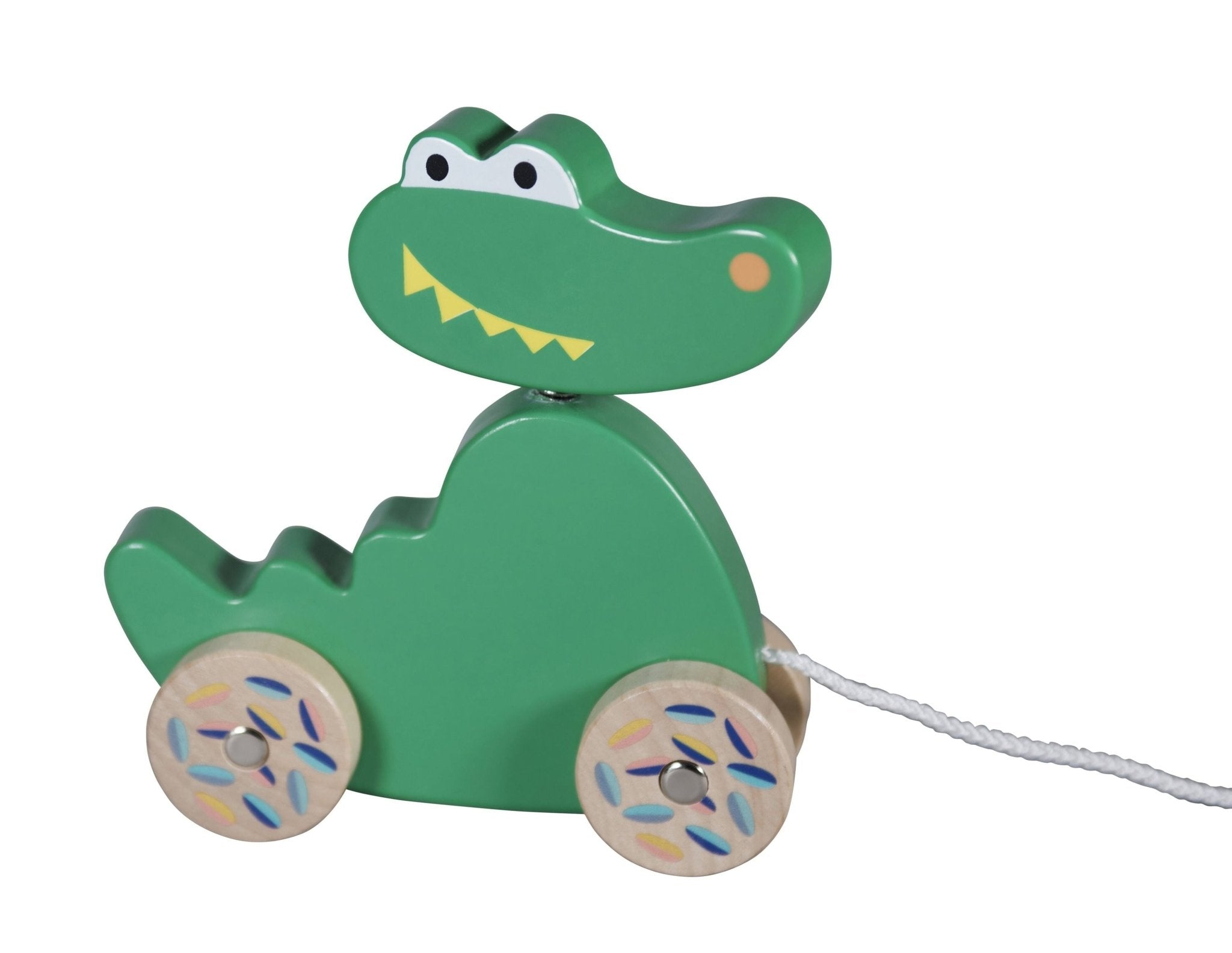 Ebulobo - Crocodile Wooden Rolling Toy - Musgo Bazar
