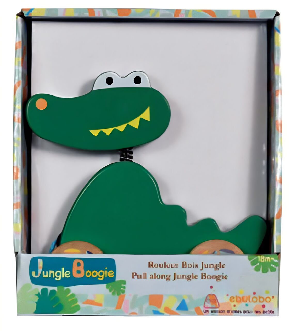Ebulobo - Crocodile Wooden Rolling Toy - Musgo Bazar