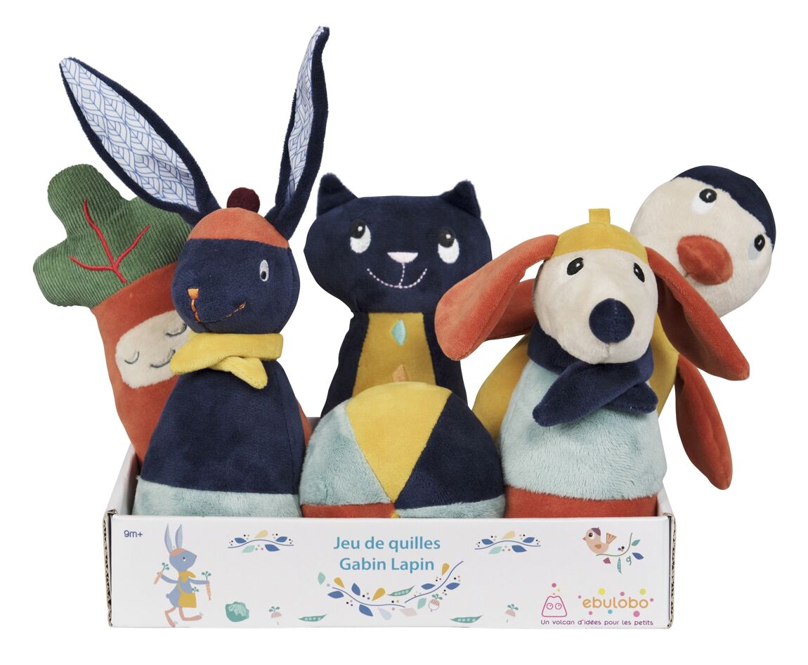 Ebulobo - Set of 5 Skittles + Bell Ball - Musgo Bazar