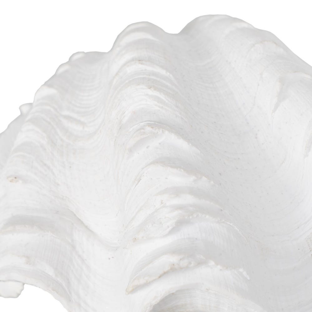 FIGURE SEASHELL WHITE RESIN DECORATION 14 X 7 X 10 CM - Musgo Bazar