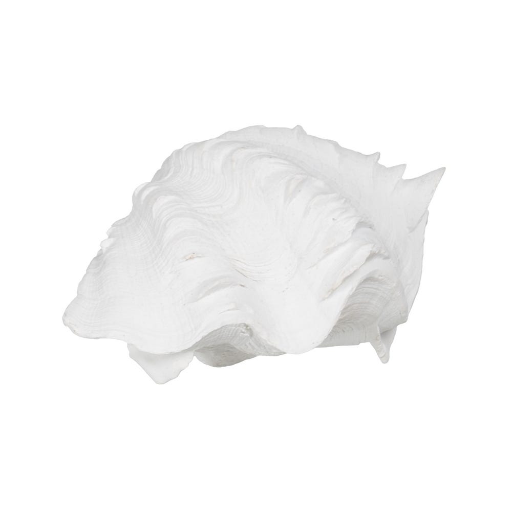 FIGURE SEASHELL WHITE RESIN DECORATION 14 X 7 X 10 CM - Musgo Bazar