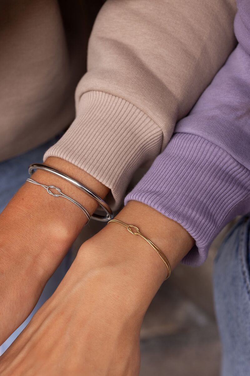 Forever Connected Bracelet Set – Minimalist Stainless Steel - Musgo Bazar