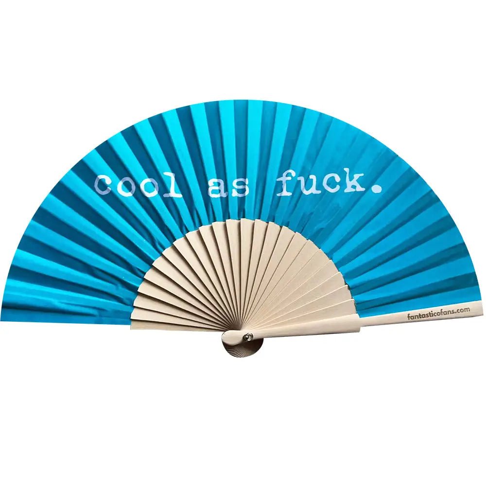 Handfan – Cool As Fuck“ Slogan (23cm) - Musgo Bazar