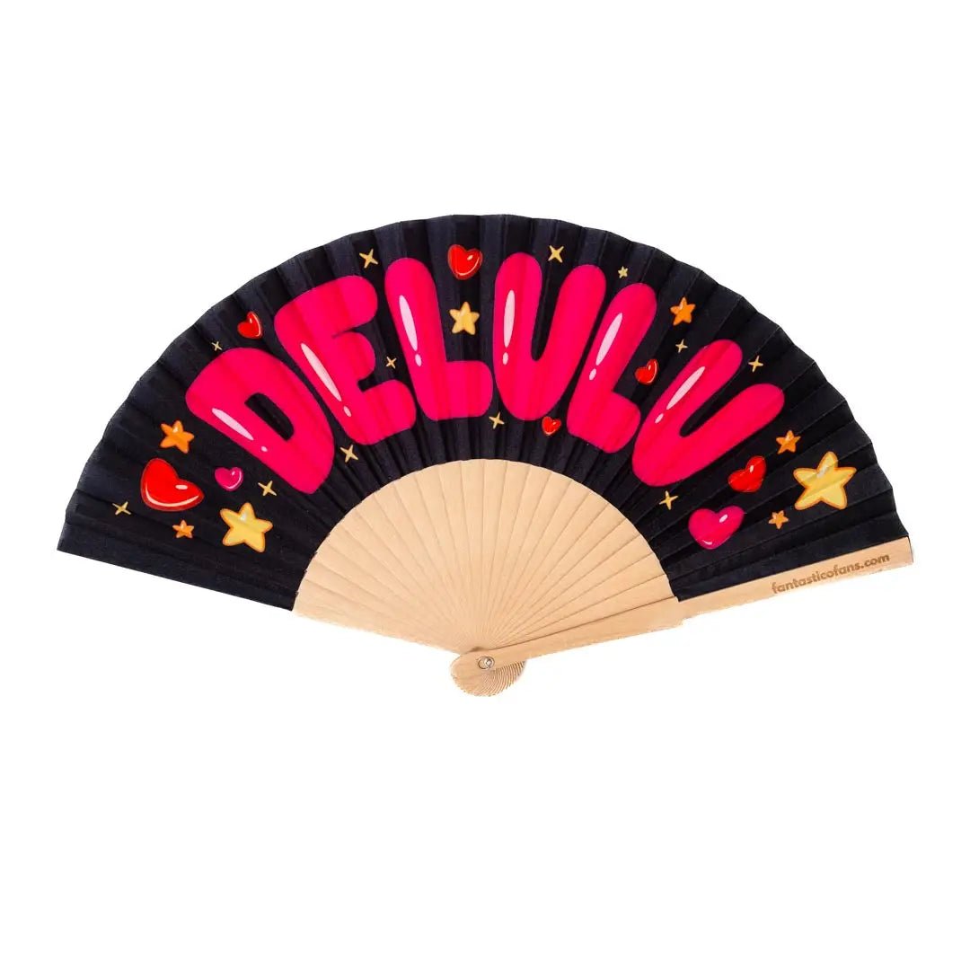 Handfan – “DELULU” Slogan (23cm) - Musgo Bazar