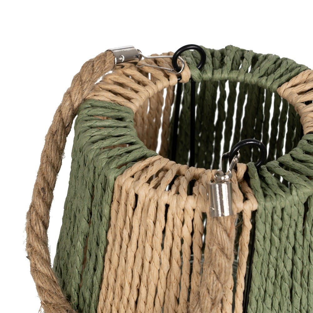 LANTERN CANDLE HOLDER - Green Kraft - Musgo Bazar