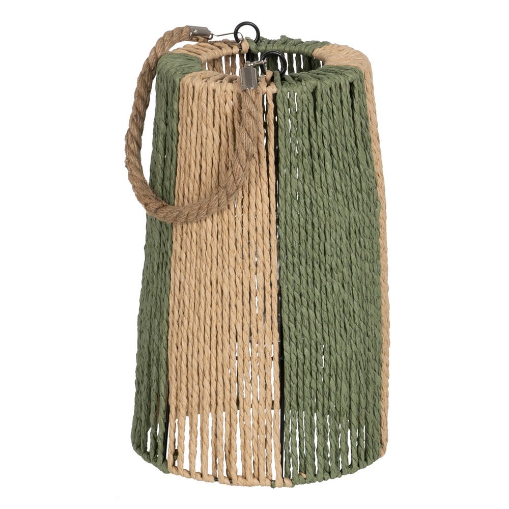 LANTERN CANDLE HOLDER - Green Kraft - Musgo Bazar