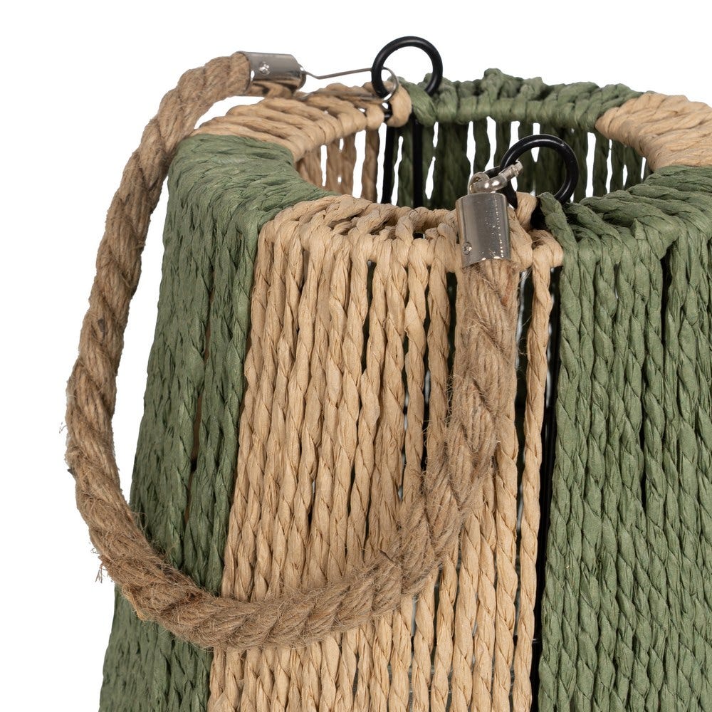 LANTERN CANDLE HOLDER - Green Kraft - Musgo Bazar