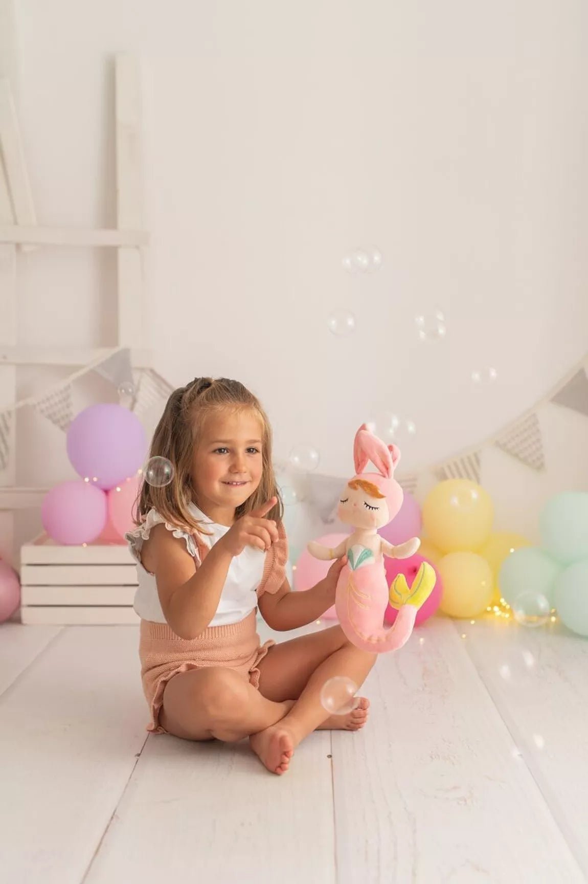 Mermaid Cloth Doll - Pink - Musgo Bazar