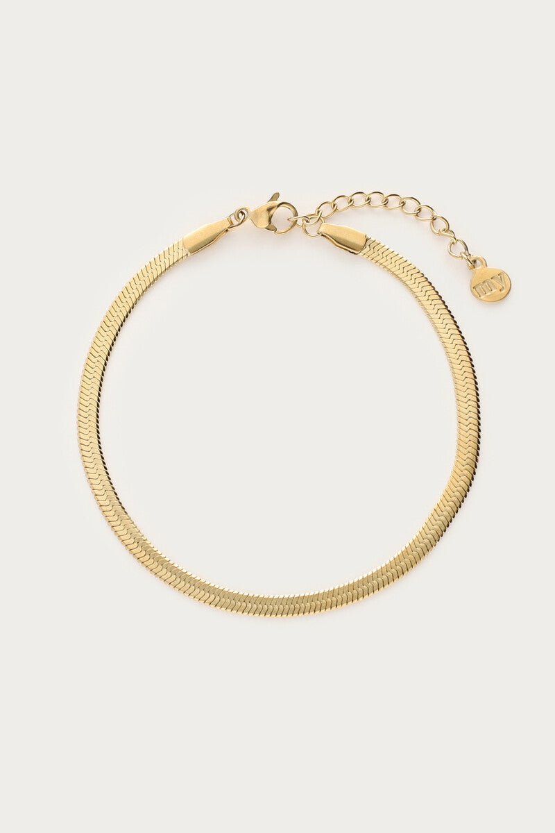 Minimalist Flat Chain Link Bracelet – Stainless Steel - Musgo Bazar