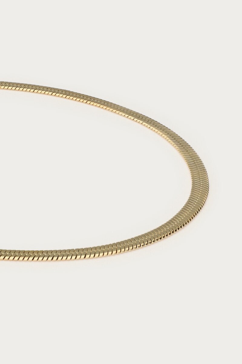 Minimalist Flat Chain Link Bracelet – Stainless Steel - Musgo Bazar