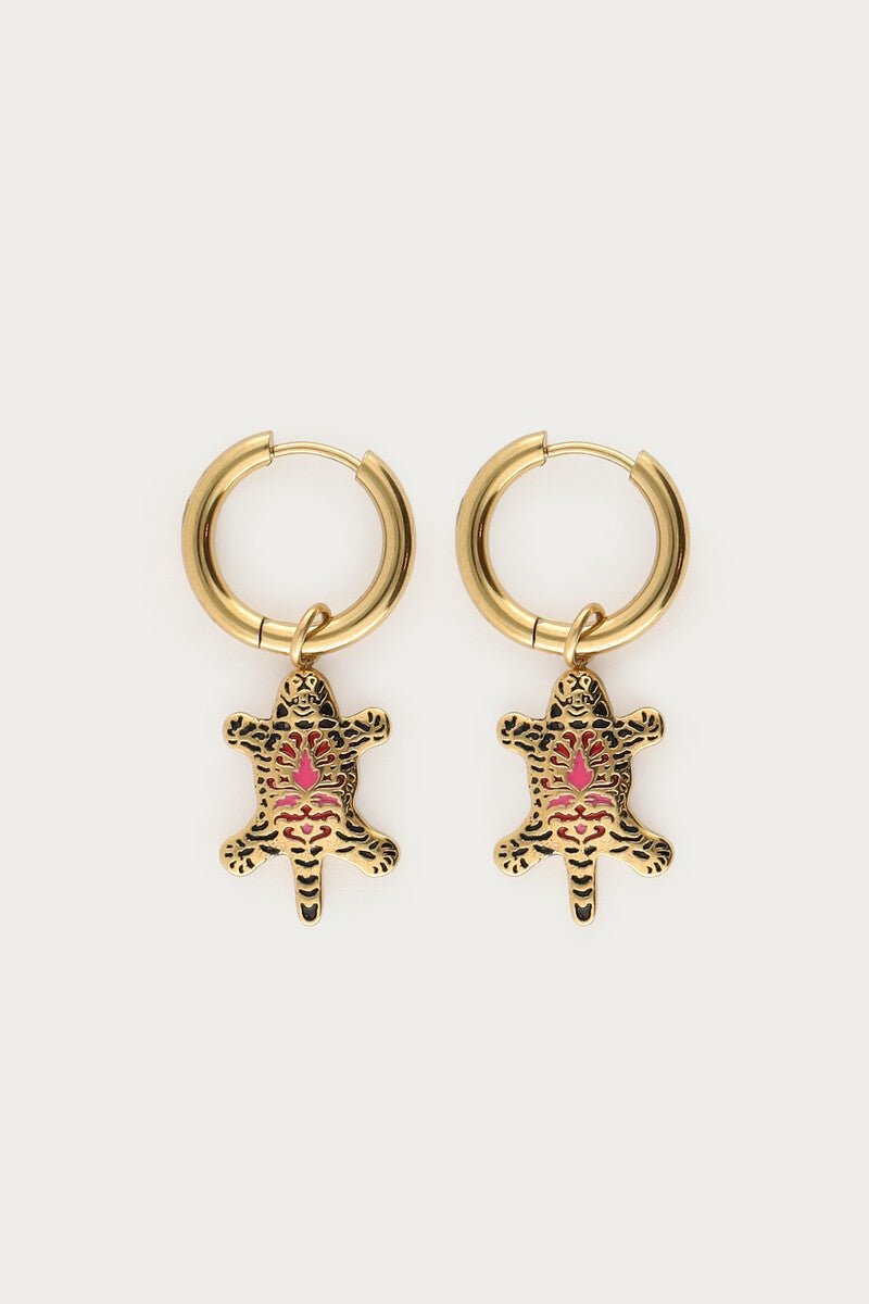 Mystic Leopard Hoop Earrings – Stainless Steel - Musgo Bazar