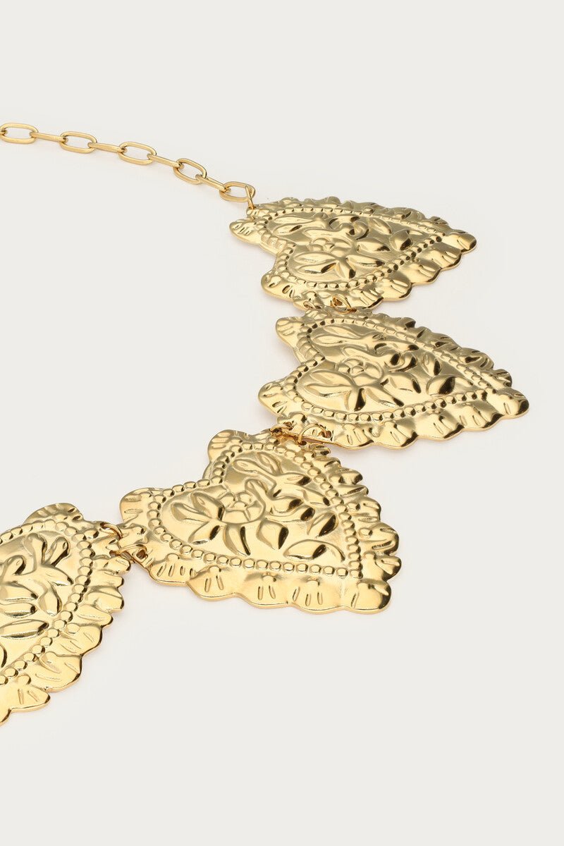 Nomads Statement Necklace with Heart Pendant - Musgo Bazar