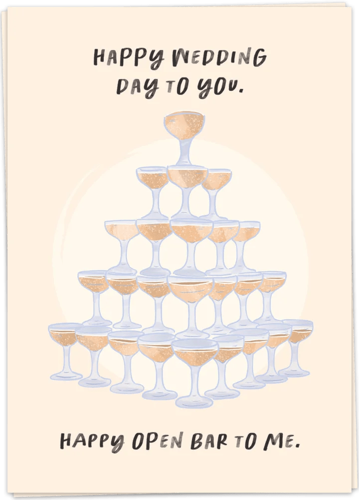 Postcard - Happy Wedding - Musgo Bazar