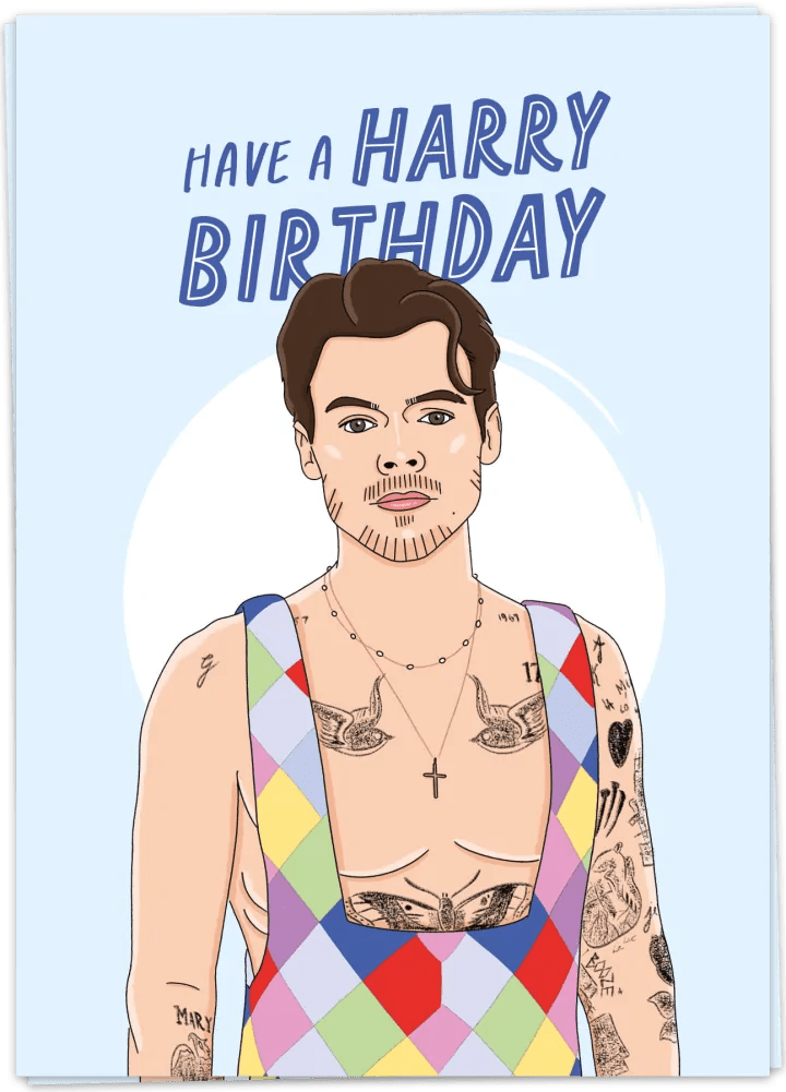 Postcard - Harry Birthday - Musgo Bazar