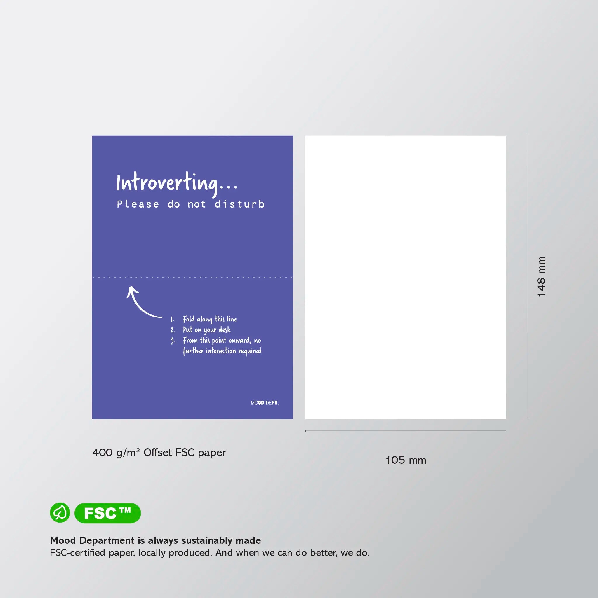 Postcard – Introverting. Please do not disturb - Musgo Bazar