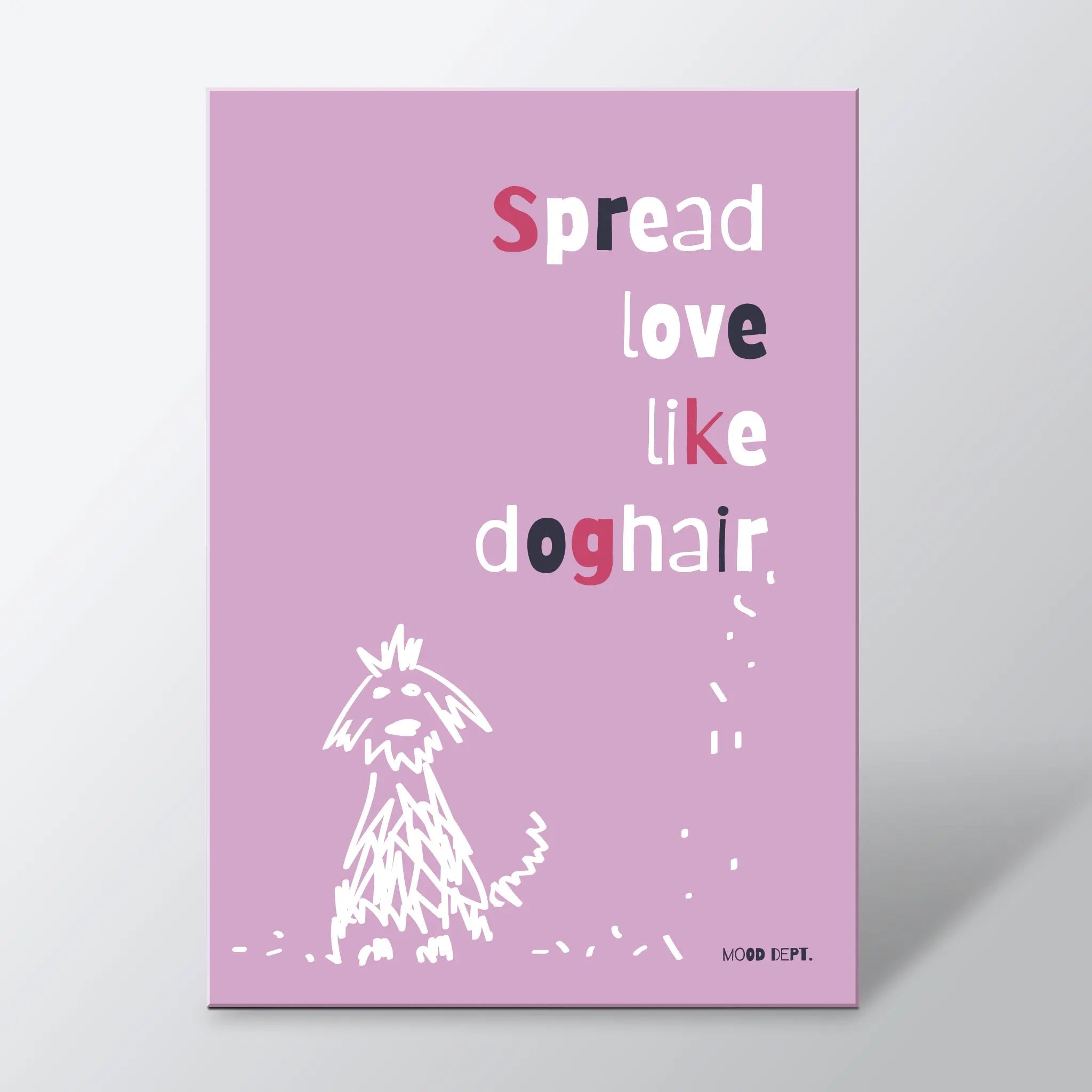 Postcard – Spread love like dog hair - Musgo Bazar