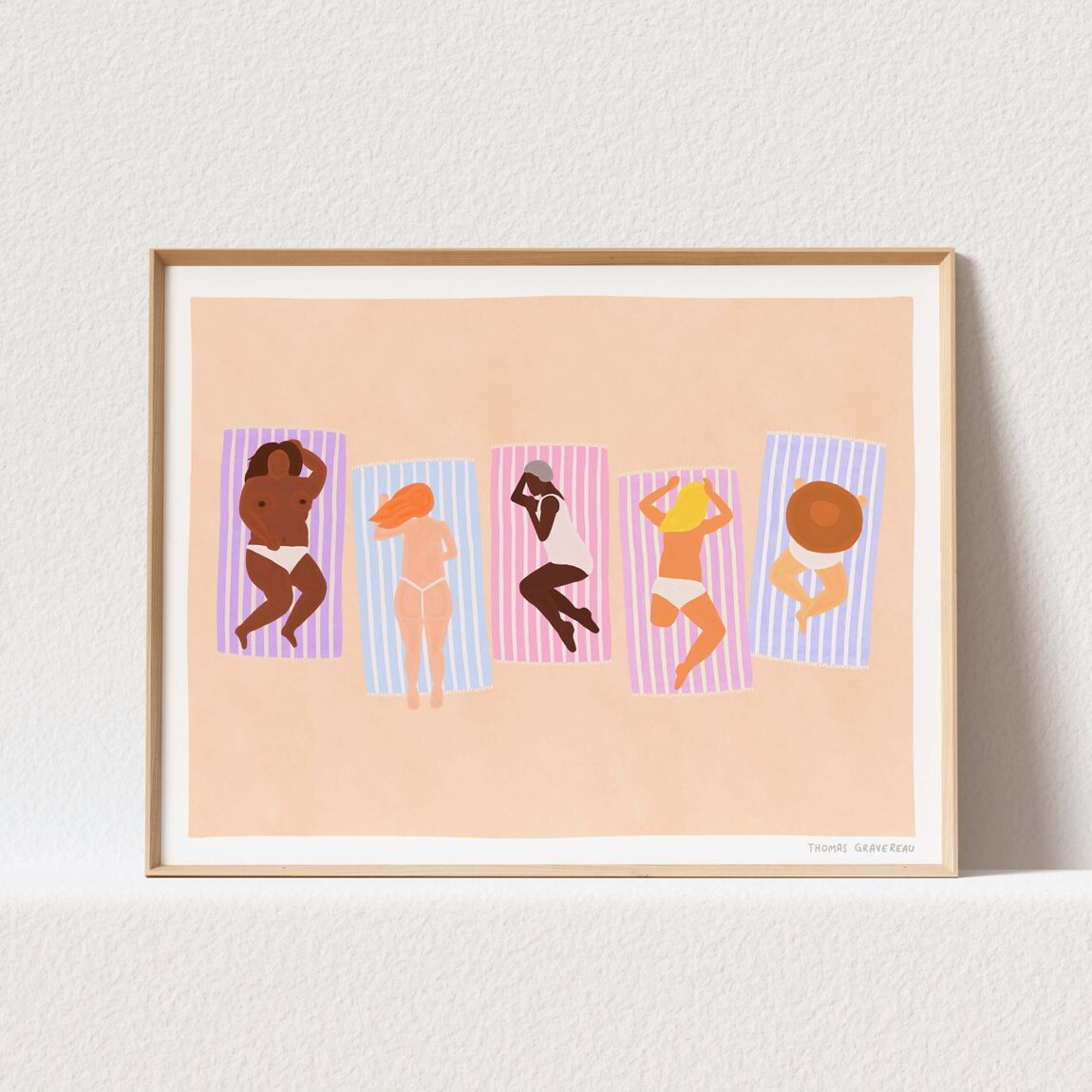 Print "Beach Gurls" (A3) - Musgo Bazar
