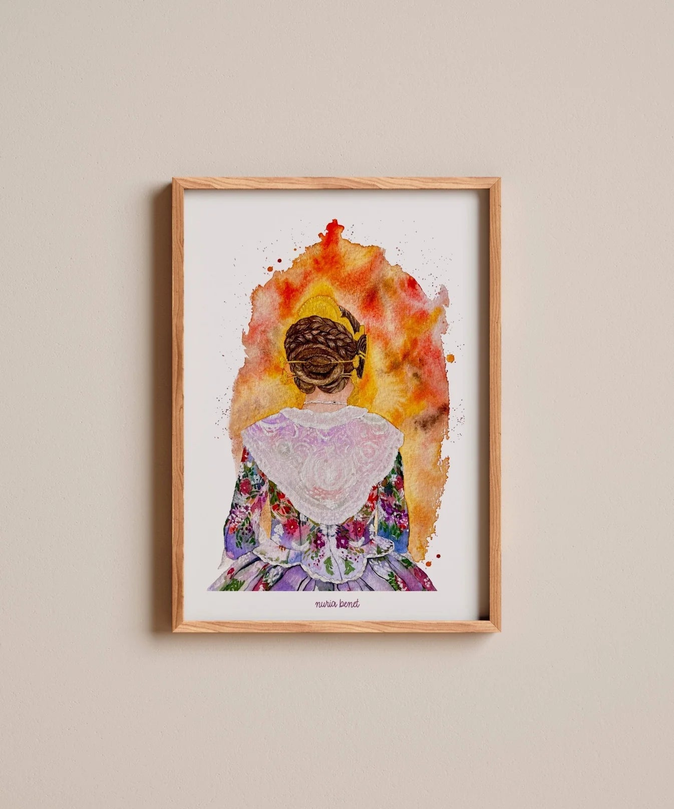 Print Nuria - Fallera - Musgo Bazar