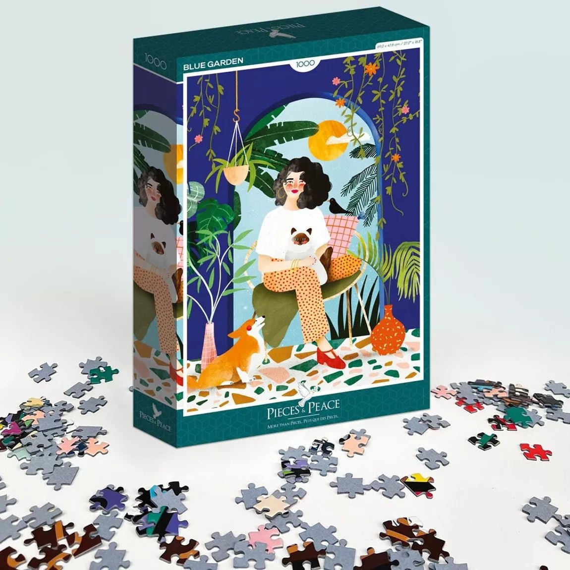 Puzzle - Blue Garden - 1000 pieces - Musgo Bazar
