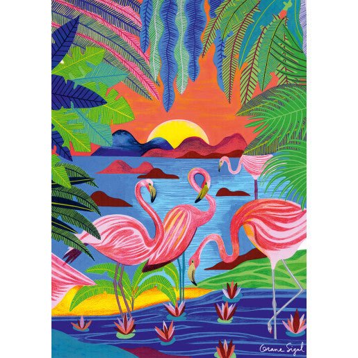 Puzzle - Flamants Roses - Orane Sigal - 1000 pieces - Musgo Bazar