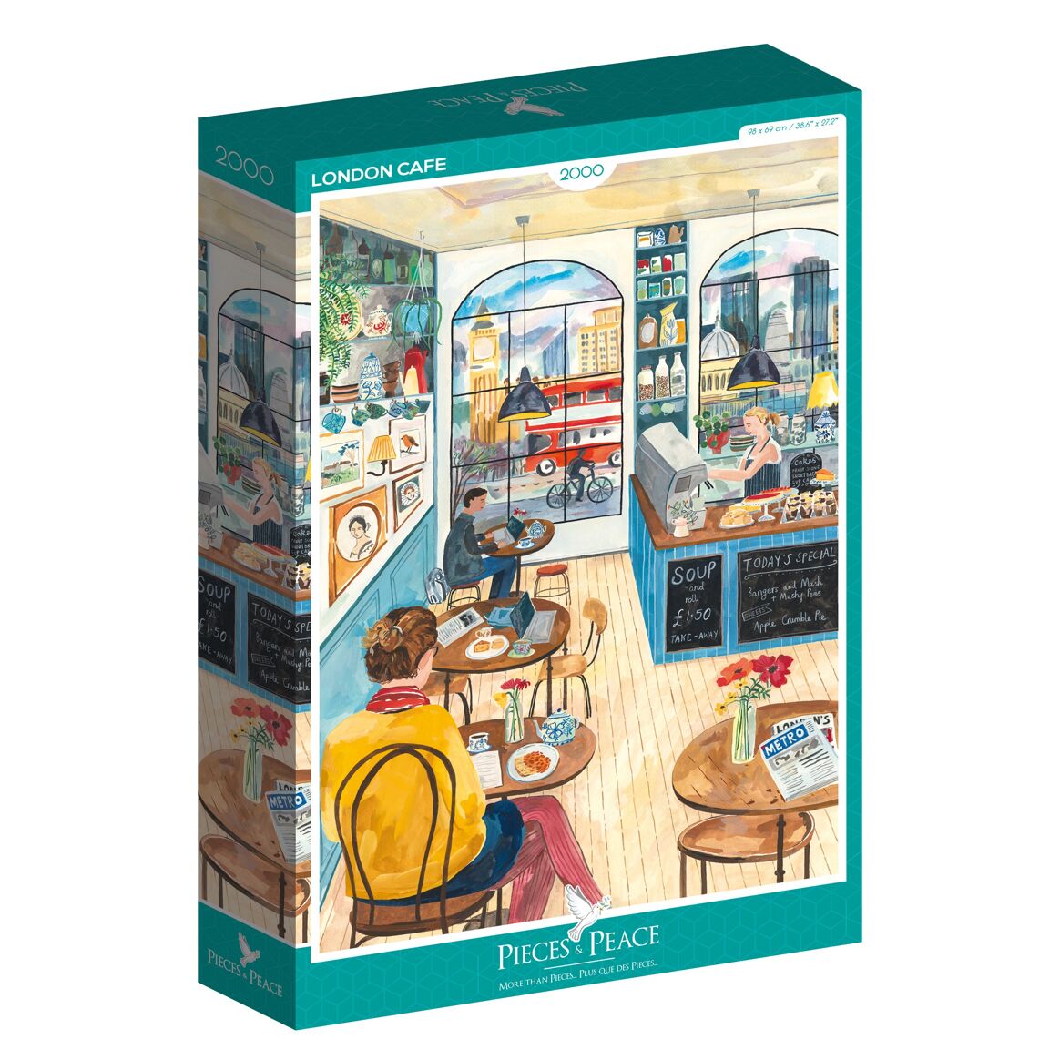 Puzzle - London cafe - Miranda Sofroniouv - 2000 pieces - Musgo Bazar