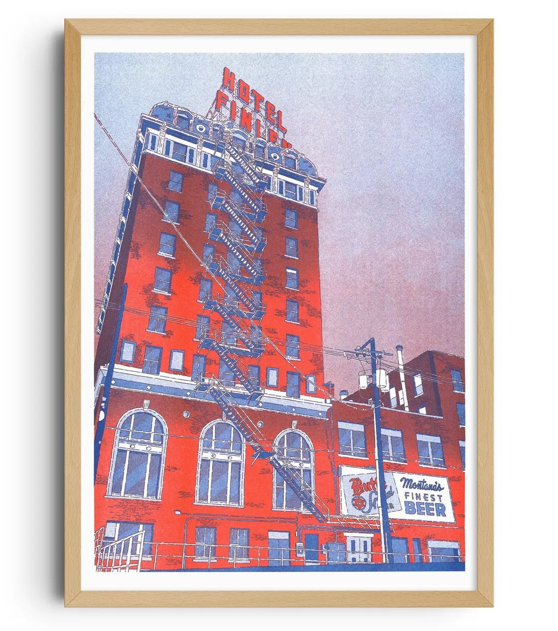Riso Art Print - Mathieu Surrel - Nowhere in the USA - Musgo Bazar