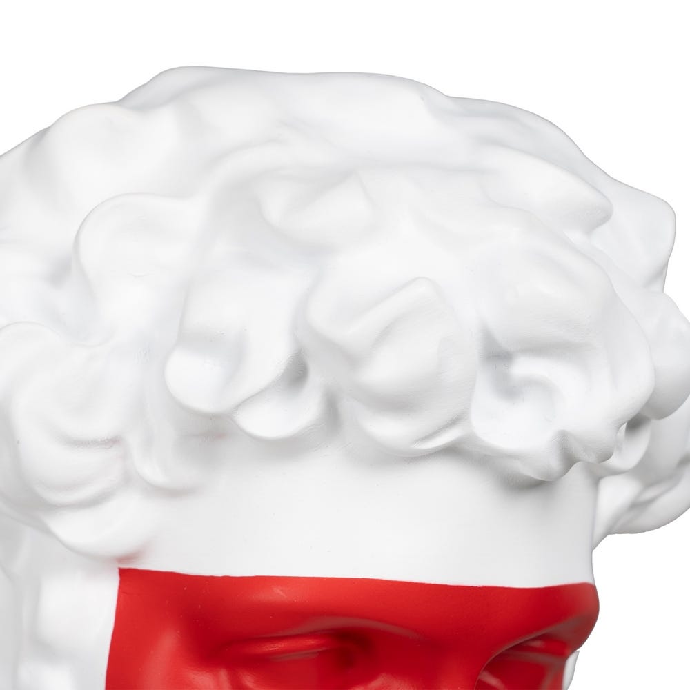 Roman Bust Statue with Red Mask - Musgo Bazar