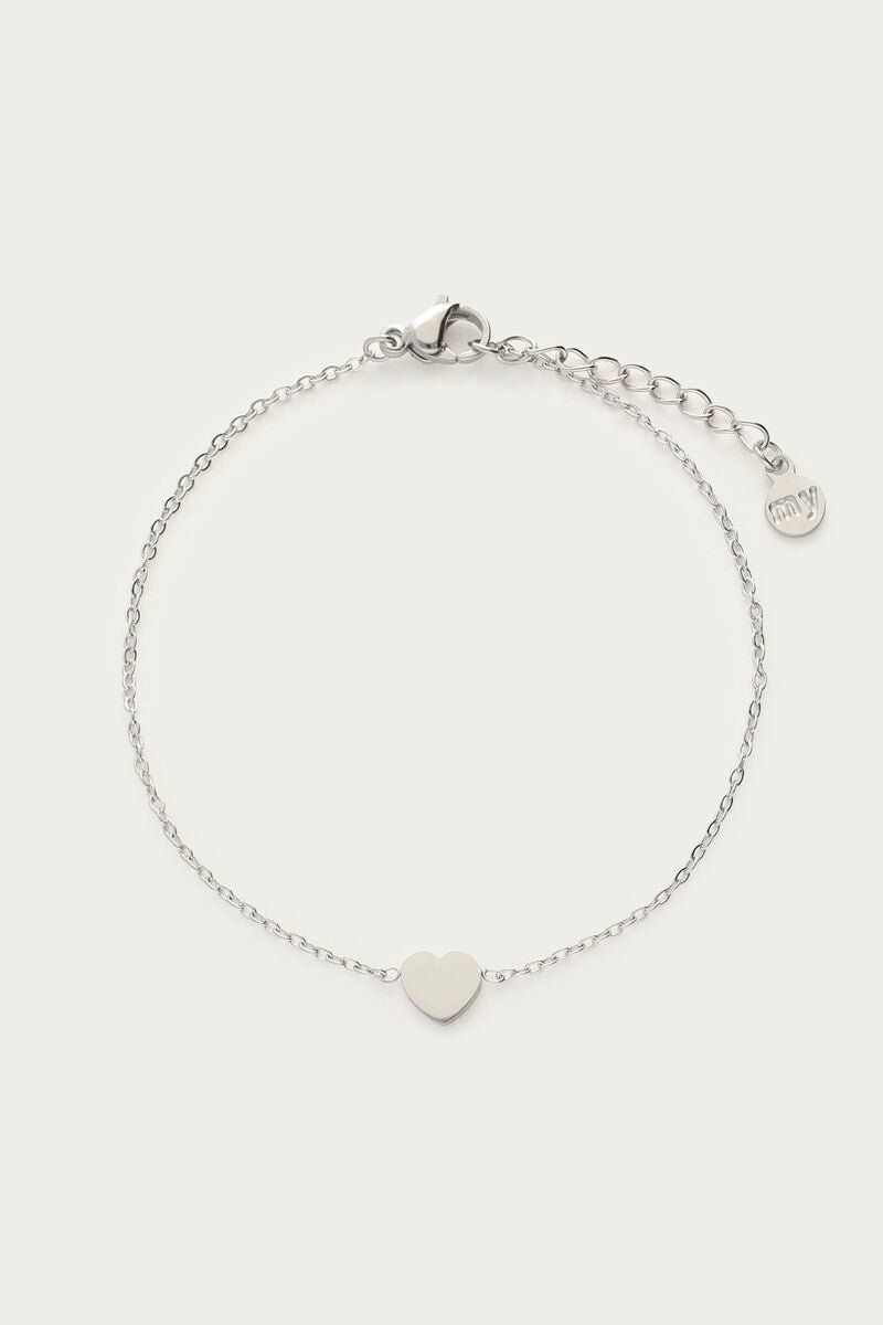 Small Heart Bracelet – Stainless Steel - Musgo Bazar