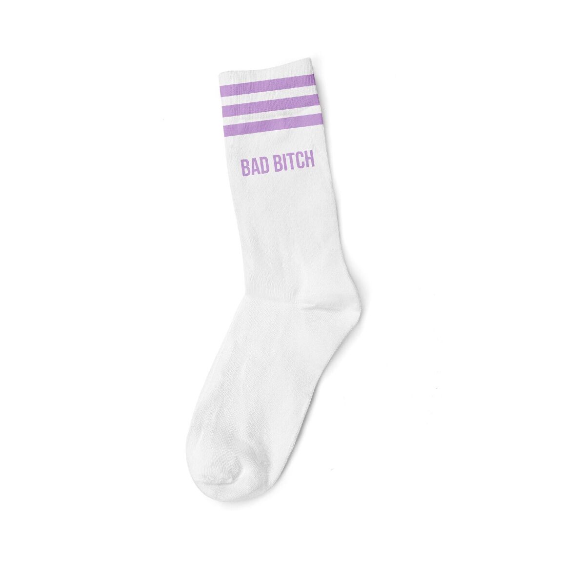 SOCKS Mothersocker White - Bad Bitch - Lila - Musgo Bazar