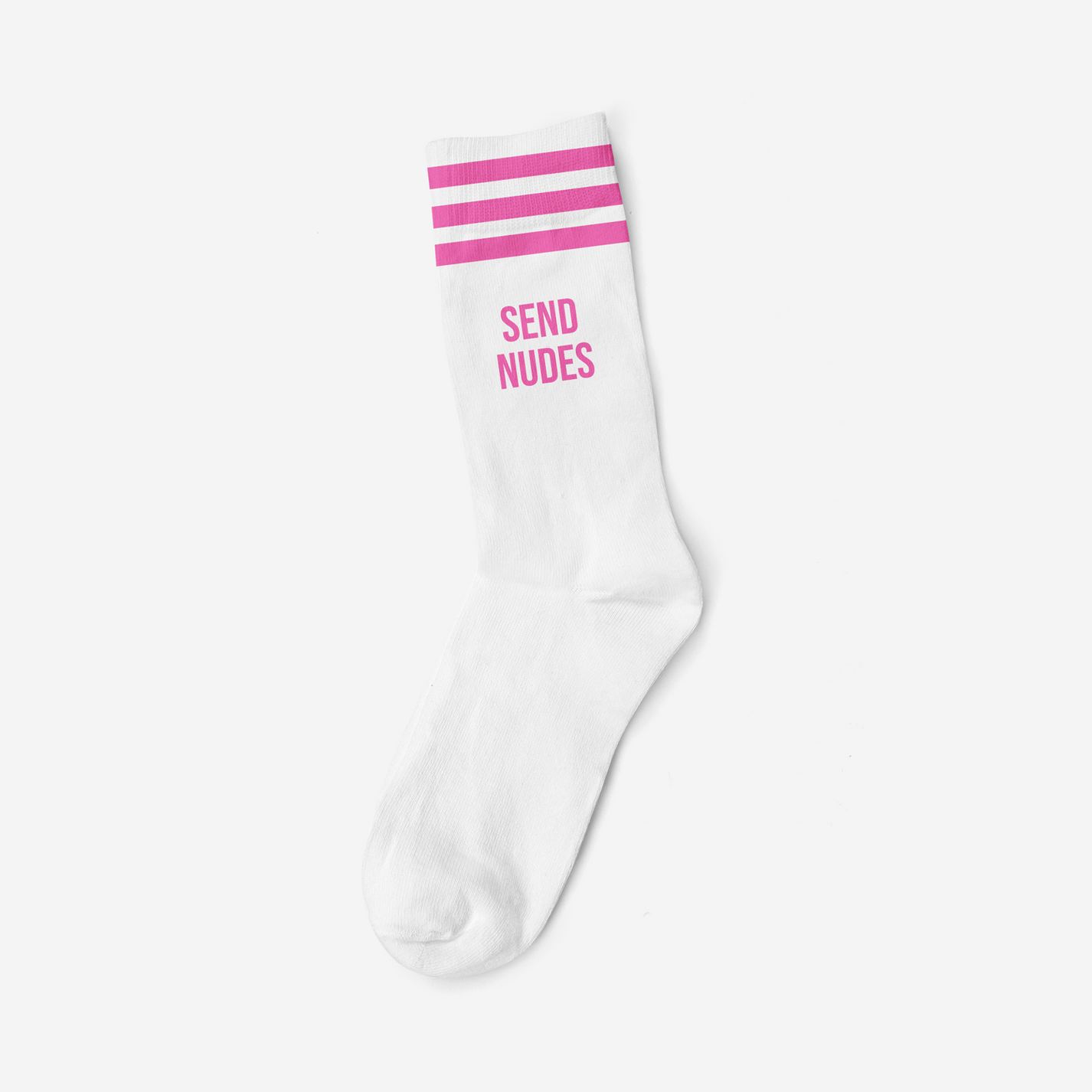 SOCKS Mothersocker White - Send Nudes (Pink) - Musgo Bazar